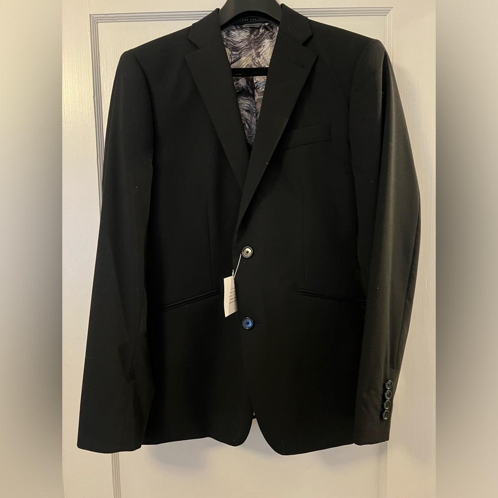 Indochino black suit jacket. Brand new, never worn.
